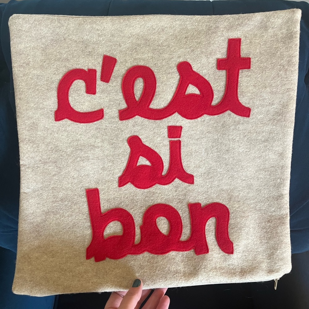"C'est Si Bon" Alexandra Ferguson Pillow